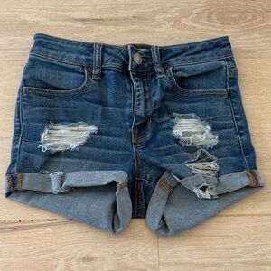 PacSun Blue Distressed Jean Shorts